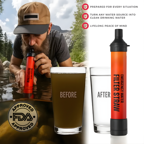 Emergency Water Survival Straw — Advanced Water Filter