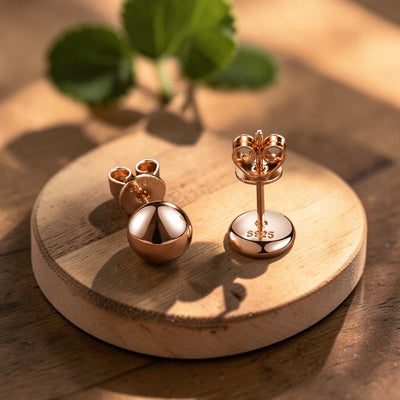 Dome Copper Earrings