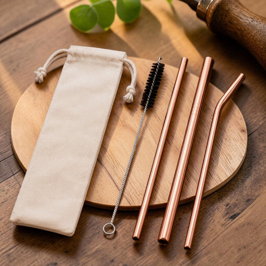Copper Straw Set