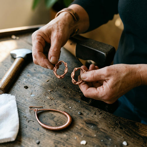 Swirl Copper Earrings