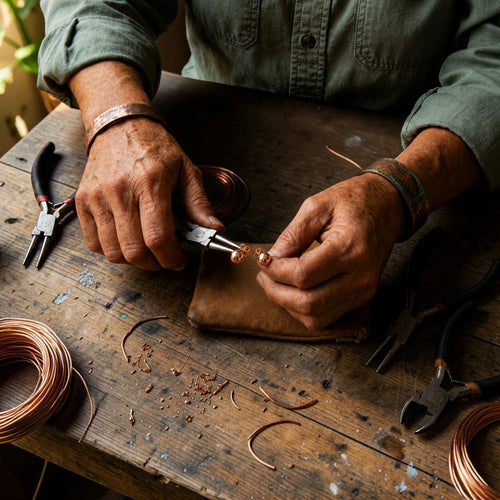Dome Copper Earrings