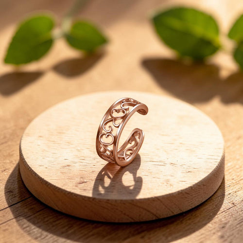 Scroll Copper Toe Ring