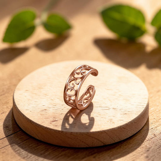 Scroll Copper Toe Ring