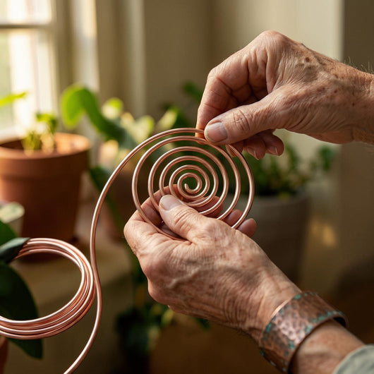 Flow Copper Hand Spiral Bracelet