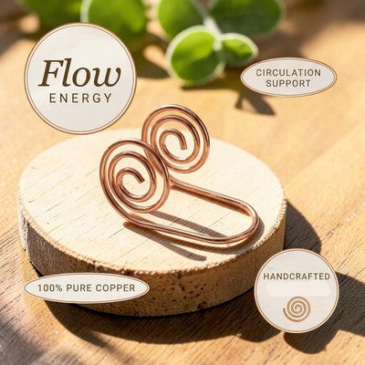 Flow Copper Hand Spiral Bracelet