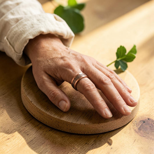 Grid Copper Ring
