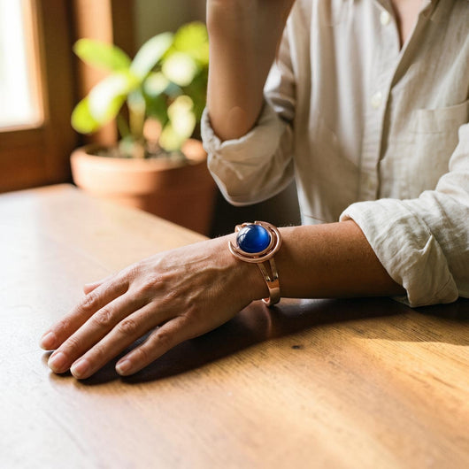Sphere Blue Copper Bracelet