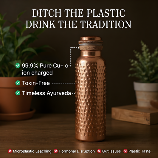 Handmade Ayurvedic Copper Water Bottle